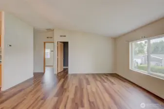 Living room facing the other two bedrooms.