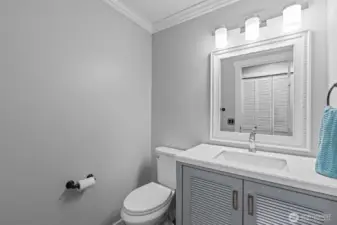 Downstairs guest bathroom.