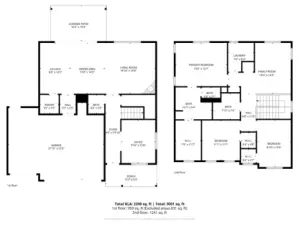 Main floor & 2nd floor plan.