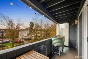 Large covered deck with easterly views!