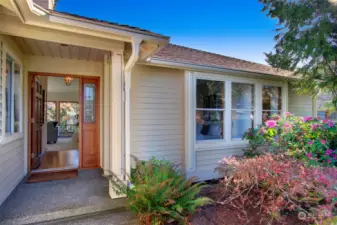 A covered entry welcomes you to the home. This home boasts fresh paint & carpet throughout.