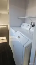 Full size washer and dryer stays with owner