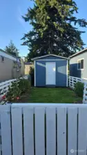 Spacious built-in shed!