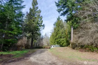 Wide access to a level area from the entrance into the property