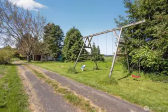 Swing set next to the Bunkhouse