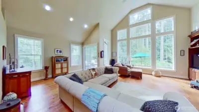 Plenty of space for dining table in the open-concept living area.