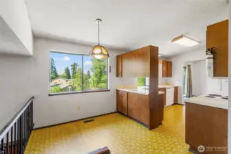 Eating area off kitchen