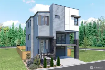 Exterior Rendering. Colors and features may vary. For marketing purposes only.