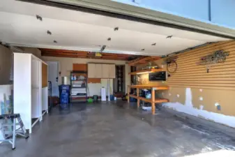Large two car attached garage