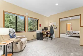 Primary suite has an attached loft