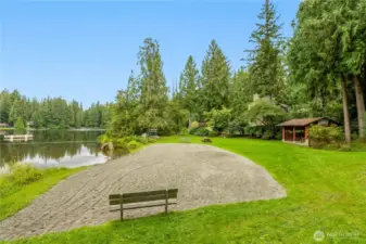There's even a sand beach
