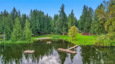A view of Lake Marcel Community Club's private amenities
