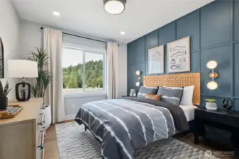 Pictures of model home.  Colors, material, and style may vary.