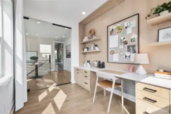 Pictures of model home.  Colors, material, and style may vary.