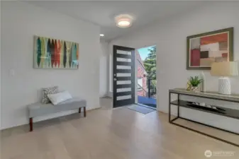 Unit B entry to main level of the 2-story Penthouse.