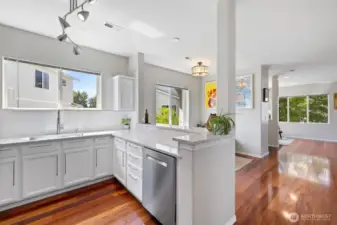 View from the kitchen to the Dining room