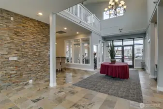 Clubhouse entry area