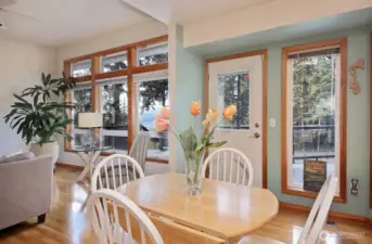 Easy walk out to the deck.