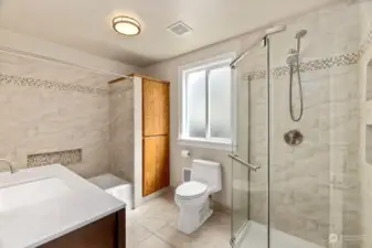 Completely remodeled extra large bathroom