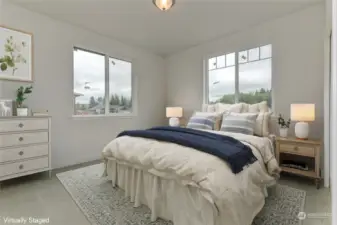Virtually staged photos of same home plan for representative purposes