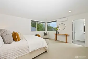 The Primary Suite has A/C.