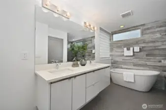Heated floors here with energy efficient radiant heat.