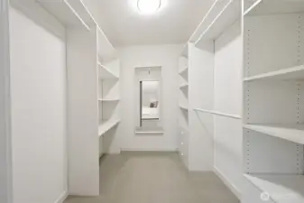 Walk-in closet.
