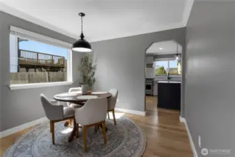 Dining Room in between Front Living Room and the Kitchen