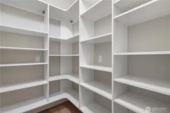 Costco runs just got easier thanks to the oversized pantry — offering ample space to store all your bulk purchases with ease.