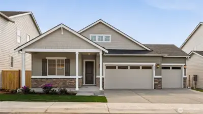Exterior Front with 3-Car garge