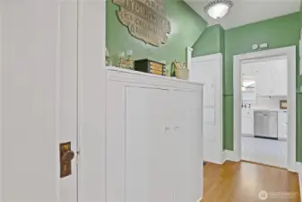 hallway with tons of built ins