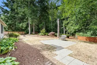 Paved patio and walkway