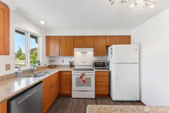 Updated kitchen with stone countertops