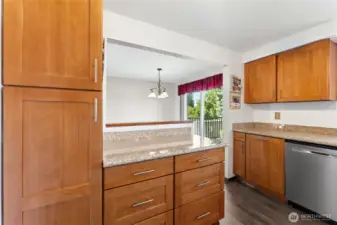 Nicely upgraded kitchen offering plenty of cabinetry