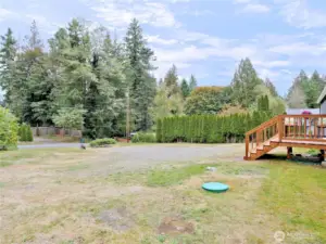 Front yard from west side of house