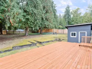 Refreshed 16 x 30 deck in back