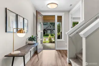 The tall ceilings and open feel make a striking first impression as you step through the front door.