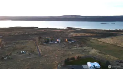 Aerial view from above home.