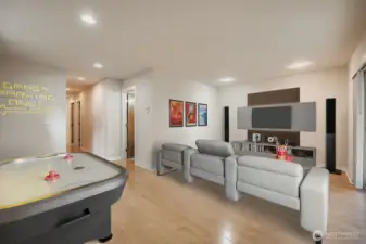 Main floor living area w/ slider to rear patio