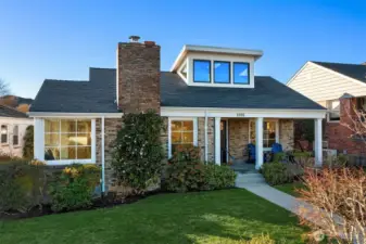 Note the winter blooming plant in front of chimney. Architect's Loft atop.