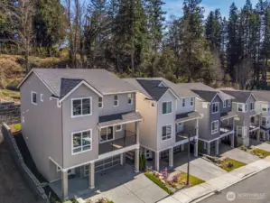 West facing with an abundance of windows for maximum natural light.  Backs up to a green space for privacy.