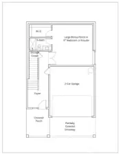 Main entry on Street Level.  French doors lead to a large Jr Ensuite with 3/4 bath and walk-in closet.  Also makes an ideal Bonus room or home theater, you decide!