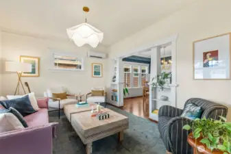 Gracious, light-filled living room...