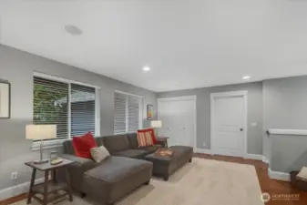 Loft/Rec room also features large windows.