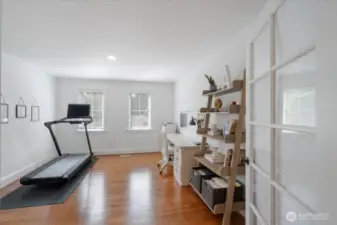 Primary Suite features side room that can be used as an office, exercise room or nursery.