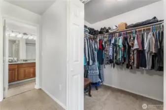 Walk in closet in Primary Bedroom