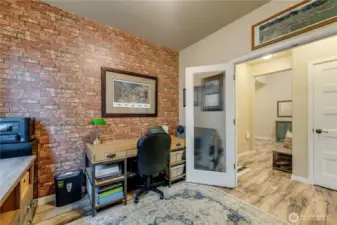 Den with french doors