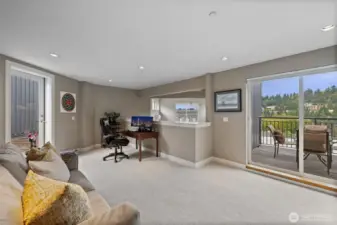 Large office loft with private balcony.