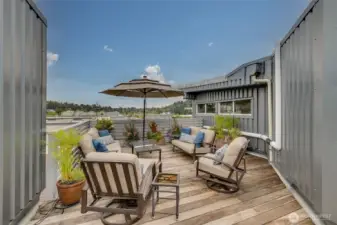Private deck with fantastic views.