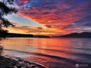 Incredible Sunsets and island views.